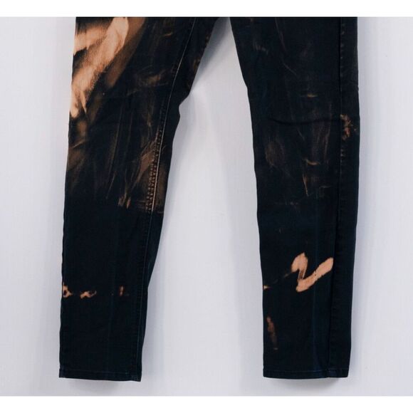 Scott James Pants Bleached Custom Men's 36x32 Slim Fit Black Stretch Chino Jeans - Picture 3 of 8